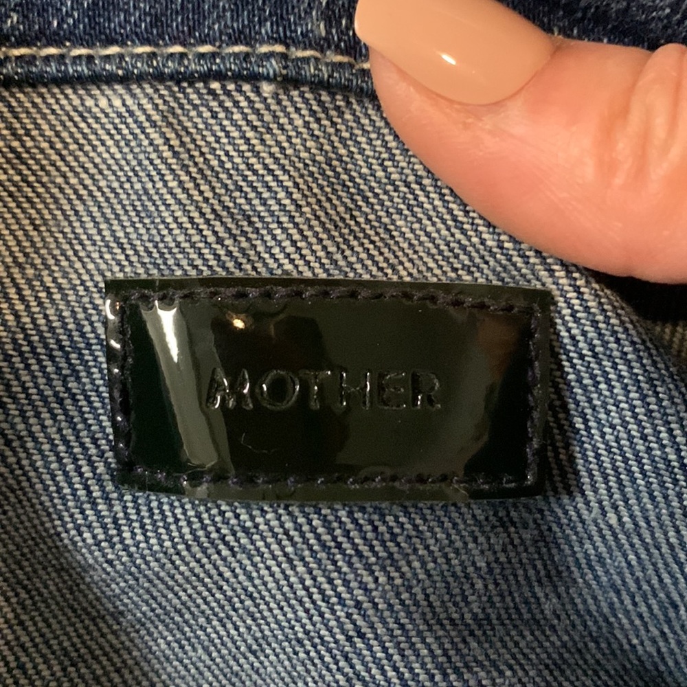 MOTHER Blue Jean Jacket with Yellow Accents - Picture 2 of 8